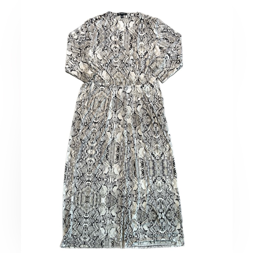 INC International Concepts Snake-Print Top in Black, Ivory White and White - Picture 3 of 6